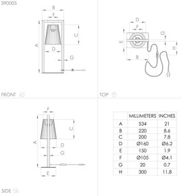 Eglo 390005 - Stolná lampa BOGOTA 1xE27/40W/230V čierna