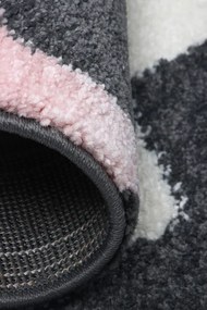 Detský koberec Kiddy HVIEZDY tmavosivý