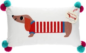 Detský vankúšik s prímesou bavlny 50x33 cm Sausage Dog – Rex London