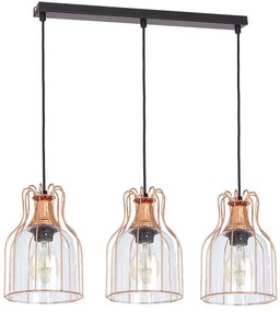Luster na lanku ARIA 3xE27/60W/230V medená