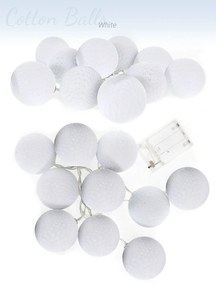 Tutumi Cotton Balls, LED svietiace guličky 200cm 10ks FL-01, tmavo-sivá, BAL-00005