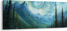 Obraz - Krajina s nádychom Van Gogha (120x50 cm)