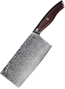 KnifeBoss damaškový nôž Cleaver 7" (182 mm) Rose wood VG-10