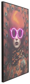 Fancy Red Lady LED obraz viacfarebný 120x80 cm