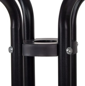 Kovová záhradná súprava Springos – 4 stoličky a stôl so sklenenou doskou