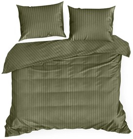 SATÉNOVÉ OBLIEČKY VERA 200X220 CM, 2 KS 70X80 CM OLIVOVÉ