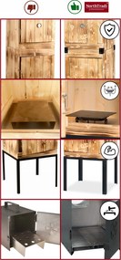 TRENDIE Udiareň XXL drevená s kovovou strechou