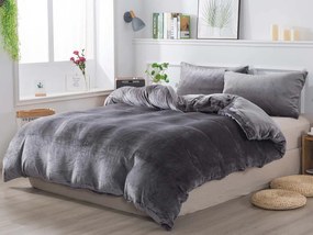 XPOSE® Mikroplyšové obliečky do postieľky JORGA Exclusive - tmavo sivé