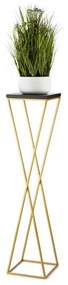 Stojan na kvety LOFT 100x24 cm zlatá/čierna