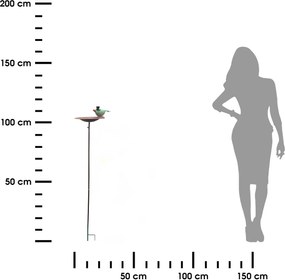 Kŕmidlo pre vtáky ELEGANT 114 cm hnedé