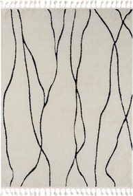 My Flair, Kusový koberec Moroccan Serenity weiß, 100x200, čiernobiela, obývacia izba