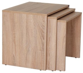 Set 3ks. konferenčných stolíkov Losuku 2 (dub sonoma) . Vlastná spoľahlivá doprava až k Vám domov. 1093251