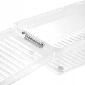 Úložný box s vekom a kolieskami pod posteľ, KEEEPER CLIPBOX LEO 33L, 77 x 38 x 16 cm