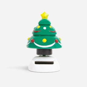 Solárna dekorácia - vianočný stromček - 10cm - zelený