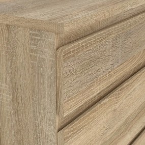 Vysoká komoda v dekore duba v prírodnej farbe 77x107 cm Nova – Tvilum