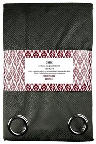 Záves Chic na priechodkách 135x250 tmavo šedá Merkury Home