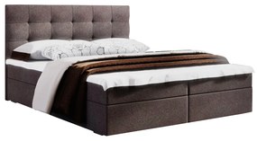 Manželská posteľ  Boxspring 140 cm Fade 2 (tmavohnedá) (s matracom a úložným priestorom). Akcia -20%. Vlastná spoľahlivá doprava až k Vám domov. 1046495