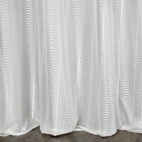 ZÁVES NA KRÚŽKOCH KAMILA 140X250 CM BIELA