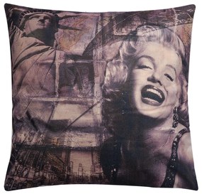 Vankúš Amerika s potlačou Marilyn Monroe a sochou Slobody - 43 * 43 cm