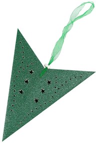 Sada 2 závesných trblietavých hviezd s LED 45 cm zelená MOTTI Beliani