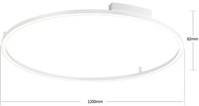 Brilagi - LED stmievateľné svietidlo PORTOFINO LED/85W/230V pr. 120 cm biela + diaľkové ovládanie