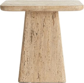 Odkladací stolík s doskou z kameňa 45x45 cm Kepami – Light &amp; Living