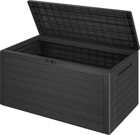 Úložný box WOODEBOX - 280L, 120x46x57cm, antracitová Prosperplast