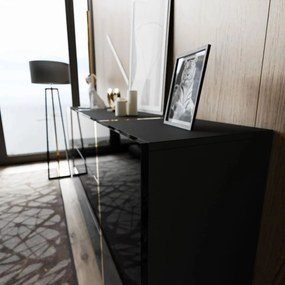 OBÝVACIA STENA / ZOSTAVA SANTINO NA NOŽIČKÁCH ČIERNA VYSOKÝ LESK