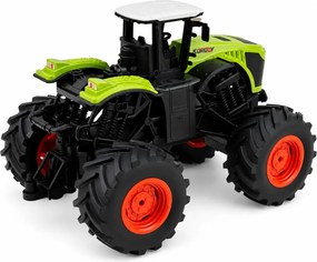 LEAN Toys Vysoký poľnohospodársky traktor s diaľkovým ovládaním RC, zelený, svetlá a zvuky, mierka 1:16