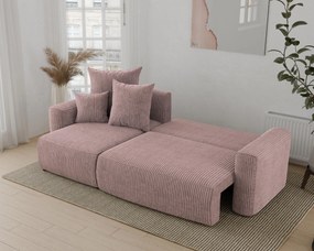 Rohová sedačka Denia (L) (púdrovo ružová). Akcia -20%. Vlastná spoľahlivá doprava až k Vám domov. 1133121