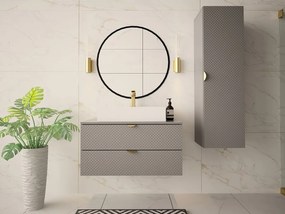 Kúpeľnová zostava Boterio III, Sifón: so sifónom, Umývadlo: áno, Farba: sivá