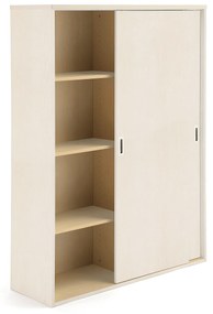 Kancelárska skriňa s posuvnými dverami MODULUS XL, 1600x1200 mm, breza