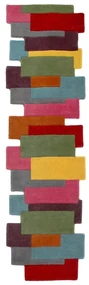 Farebný vlnený behúň Flair Rugs Abstract Collage, 60 x 230 cm