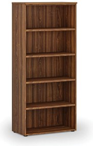 Kancelársky regál PRIMO WOOD, 800 x 420 x 1781 mm, orech