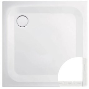 BETTE Ultra štvorcová sprchová vanička z glazovanej titánovej ocele, 900 x 900 x 25 mm, biela, protišmyk Pro, nosič vaničky Minimum, 5930-000AE,T1