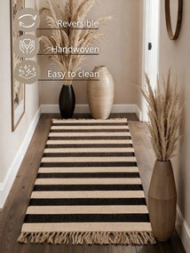 Behúň Handloom 106334 Playa White Black, 80x200, čiernobiela, chodba / predsieň, Hanse Home