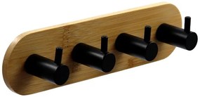 BISK Erga Plain/Umbra, okrúhly 4-háčik na uteráky, čierna-hnedá, ERG-08383