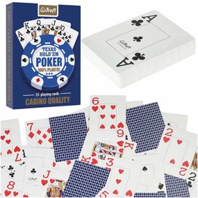 KIK MUDUKO Trefl hracie karty Poker 100% plast 55ks.