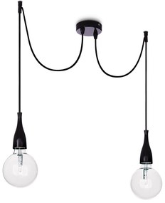 Závesné svietidlo Ideal lux 112671 MINIMAL SP2 NERO OPACO 2xE27 60W 3000K