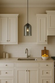 Toolight Amber, závesné svietidlo 1xE27 APP1704-1PC, šedá-čierna, OSW-04336