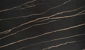 Rozkladací jedálenský stôl 140-200 cm Leta (mramor čierny + orech) (pre 6 8 osôb). Vlastná spoľahlivá doprava až k Vám domov. 1049564