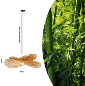 Immax 08266L - Luster na lanku MARIPOSA 1xE27/40W/230V pr. 80 cm juta