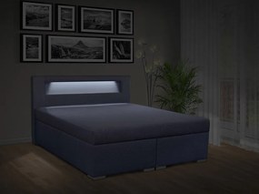Čalúnená posteľ s úložným priestorom Tango 180 Typ farebného prevedenia: Savana modrá 80, Typ čela: B