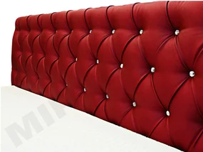 Kontinentálna posteľ Enoa, Rozmer postele: 180x200, Dostupné poťahy: ekokoža Soft 011 (čierna)