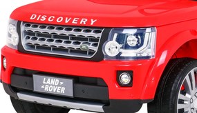 Ramiz Land Rover Discovery Elektrické auto pre deti, červené SUV + diaľkové ovládanie