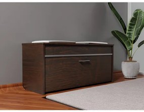 Veľká skrinka na topánky so sedadlom wenge