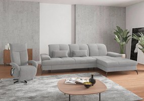 XXXLutz ROHOVÁ SEDAČKA, textil, svetlosivá Sit & More - Sedačky - 000144009903
