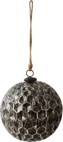 Čierna antik sklenená guľa Coppen XL - Ø 20*20 cm