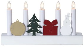 Biely svietnik Star Trading Julia, výška 15 cm