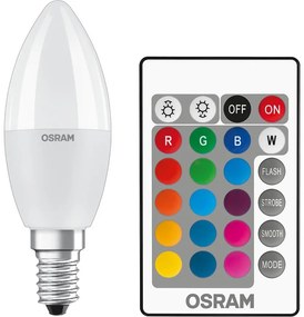 Žiarovka LED OSRAM E14 RGB B35 4,9W s diaľkovým ovládaním